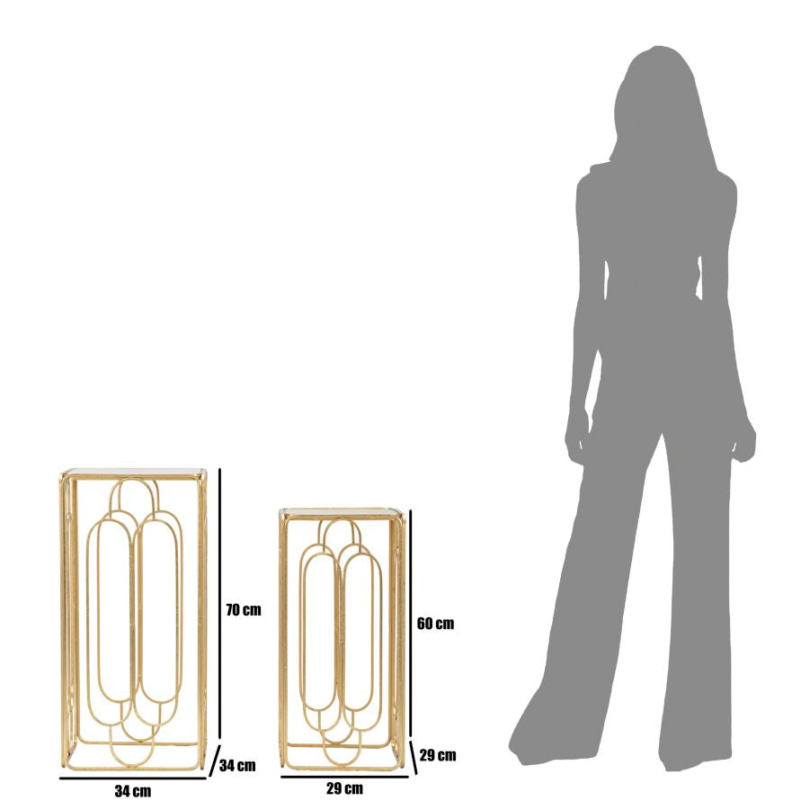Držač za bilje Arty set 2 kom cm 34x34x70-29x29x60