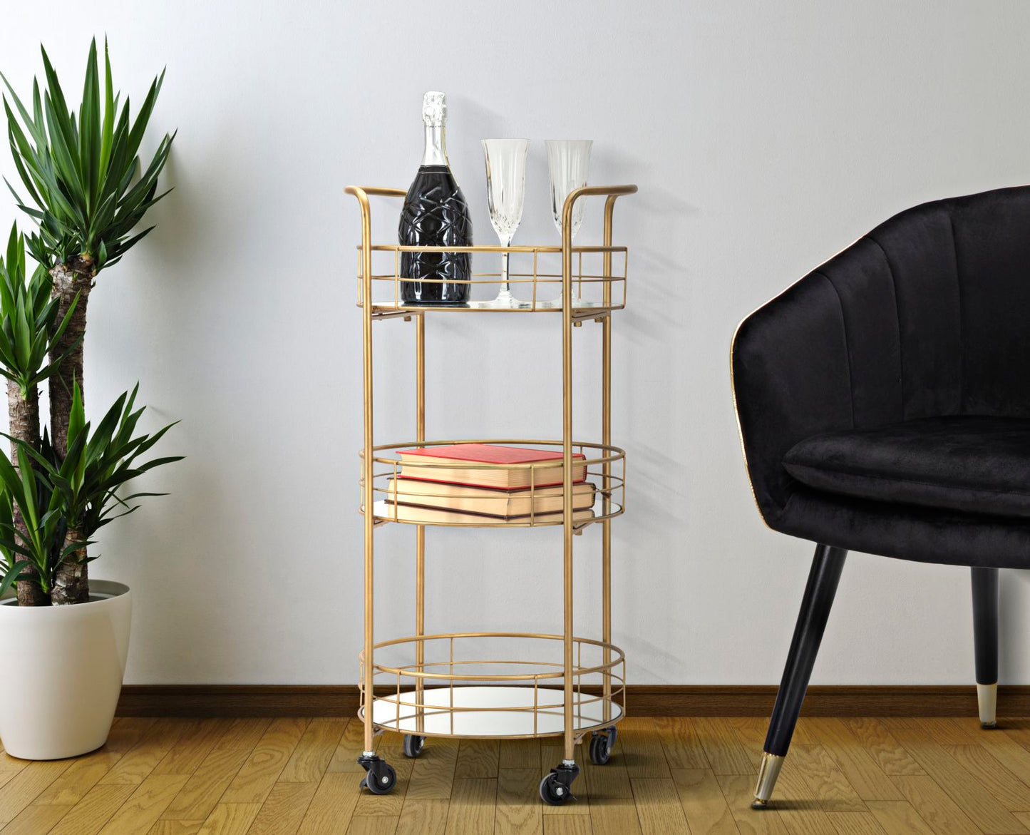 Kolica glam rotondo cm ø 38x77,5