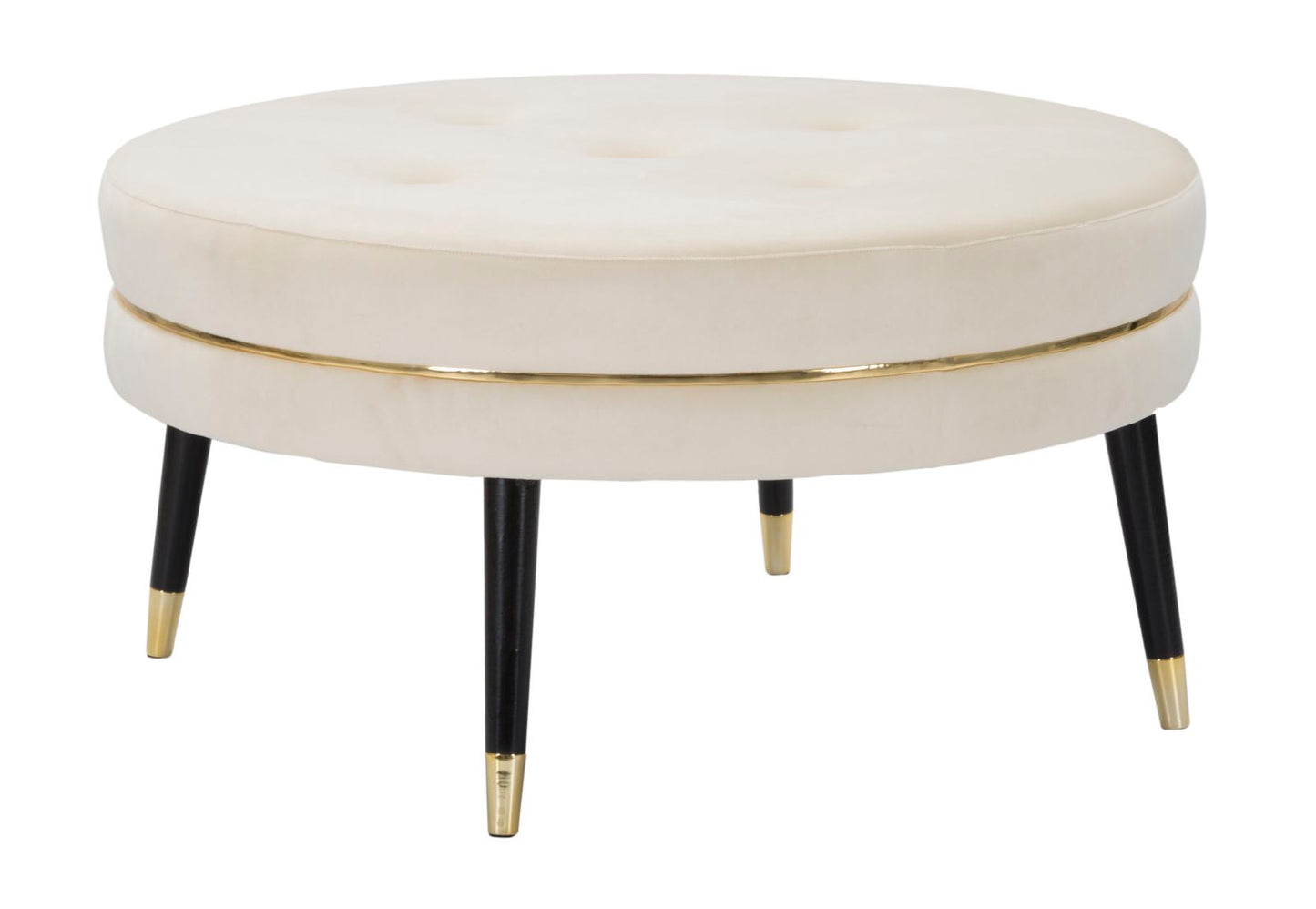Tabure Paris xxl crema-gold cm ø 90x46