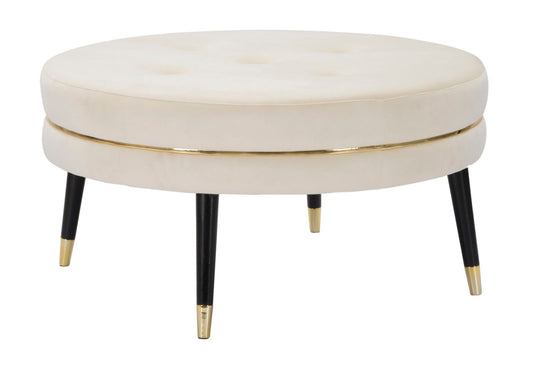 Tabure Paris xxl crema-gold cm ø 90x46
