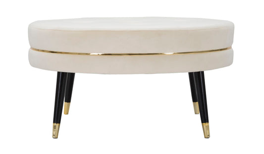 Tabure Paris xxl crema-gold cm ø 90x46