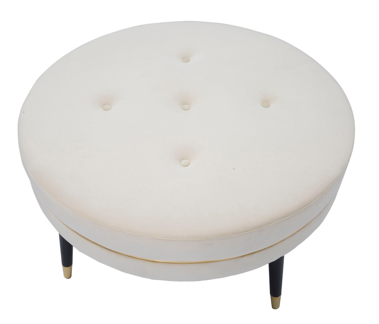 Tabure Paris xxl crema-gold cm ø 90x46