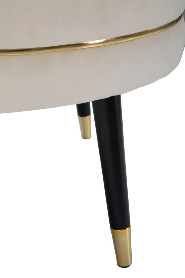 Tabure Paris xxl crema-gold cm ø 90x46