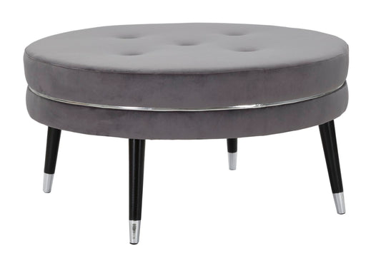 Tabure Paris xxl grigio-silver cm ø 90x46