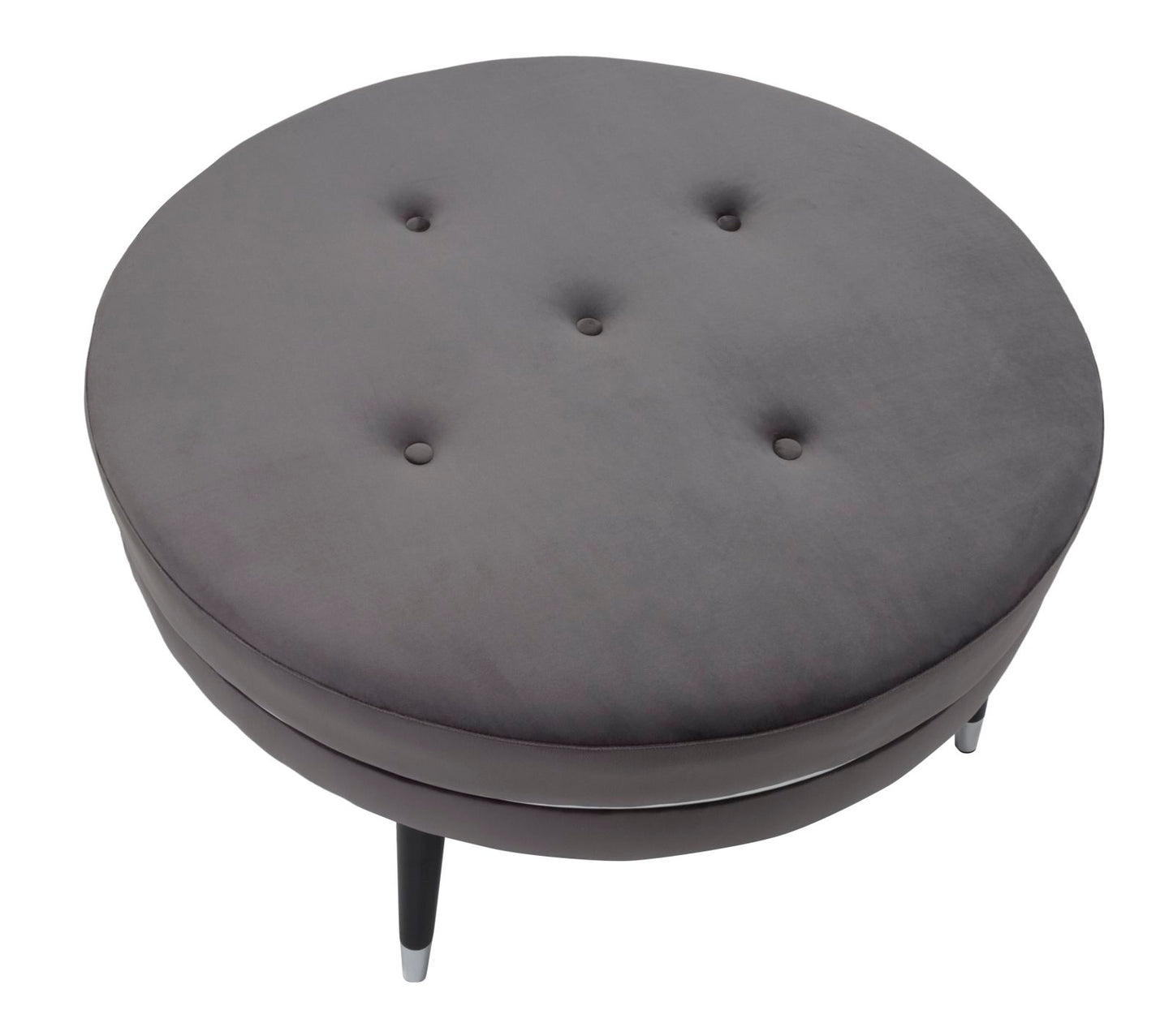 Tabure Paris xxl grigio-silver cm ø 90x46