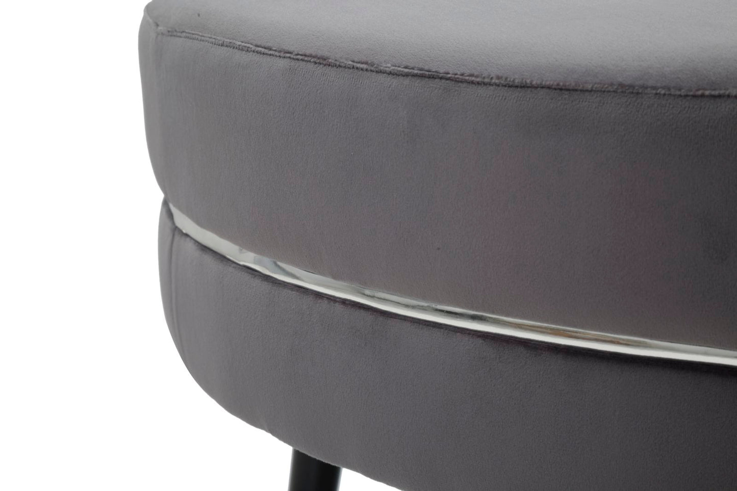 Tabure Paris xxl grigio-silver cm ø 90x46