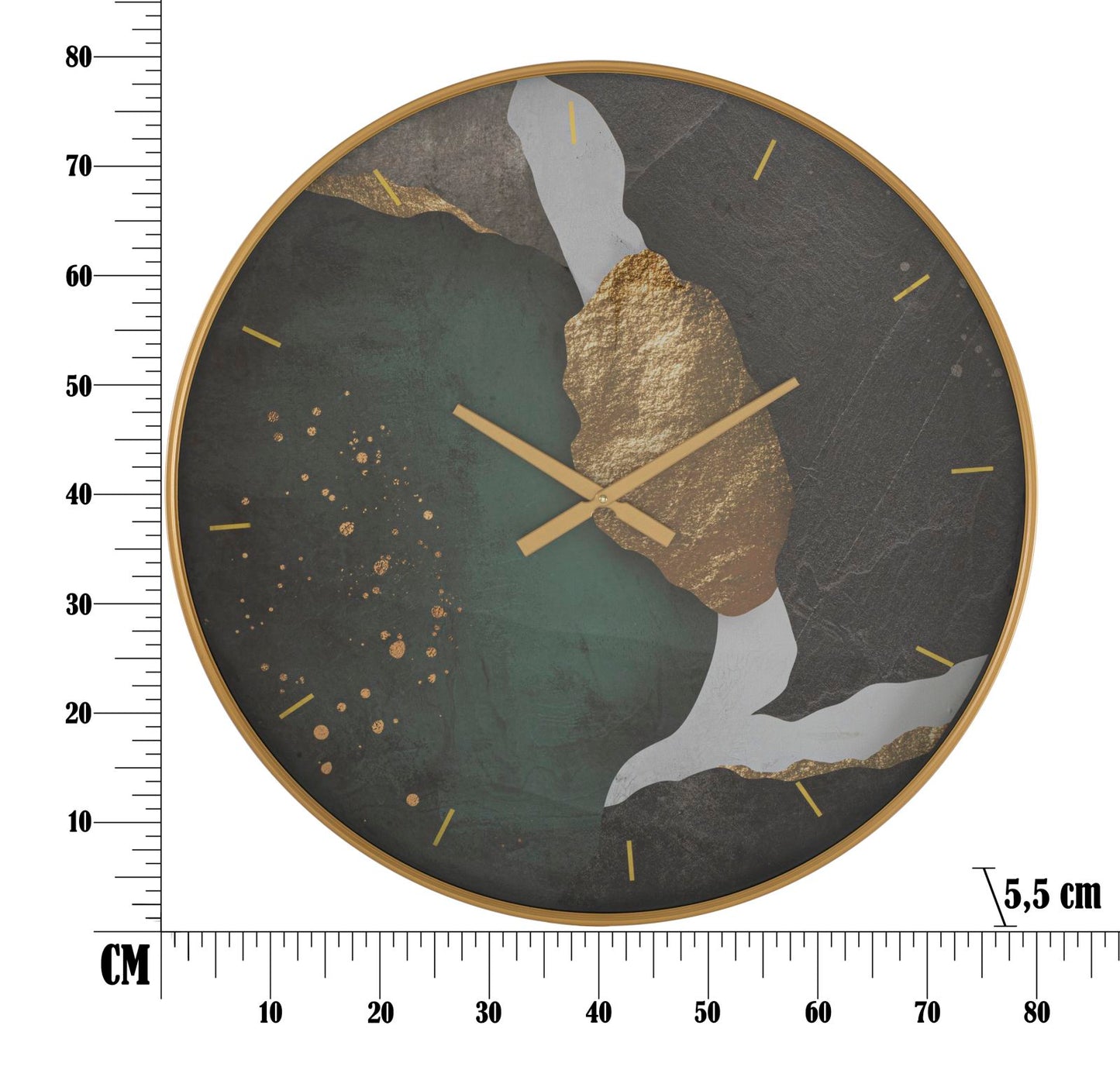 Zidni sat JUDA 80x80x5,5 cm