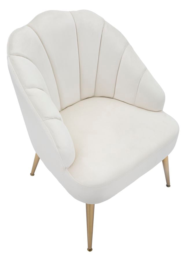 Fotelja školjka Crema cm 65x69x84