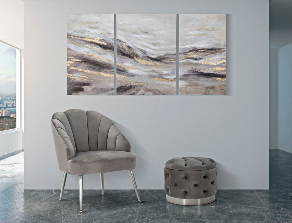 Fotelja školjka Grigia cm 65x69x84
