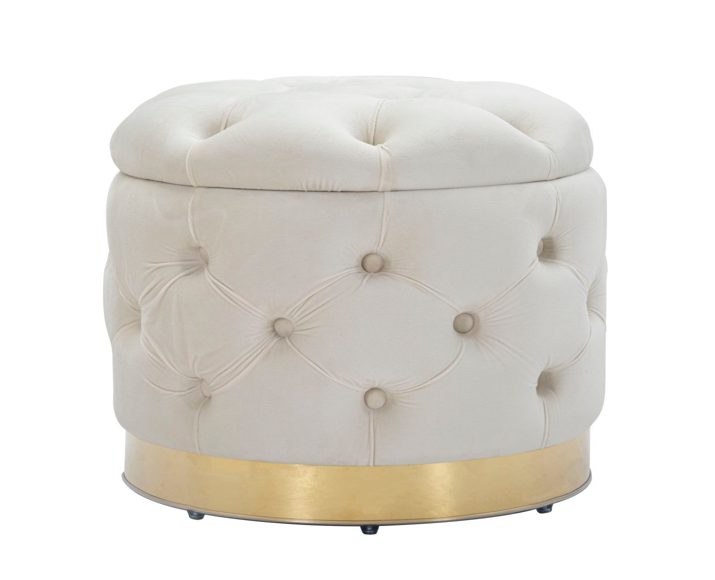 Taburet-spremište Rich crema cm ø 55x42