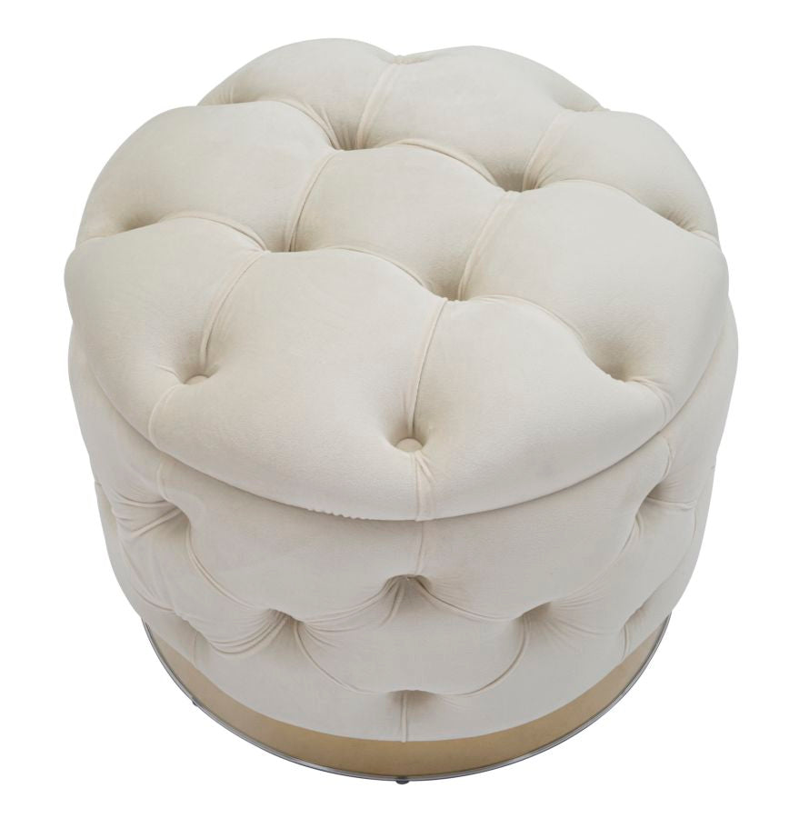 Taburet-spremište Rich crema cm ø 55x42