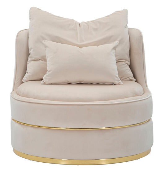 Fotelja Paris space crema-gold cm ø 84x72