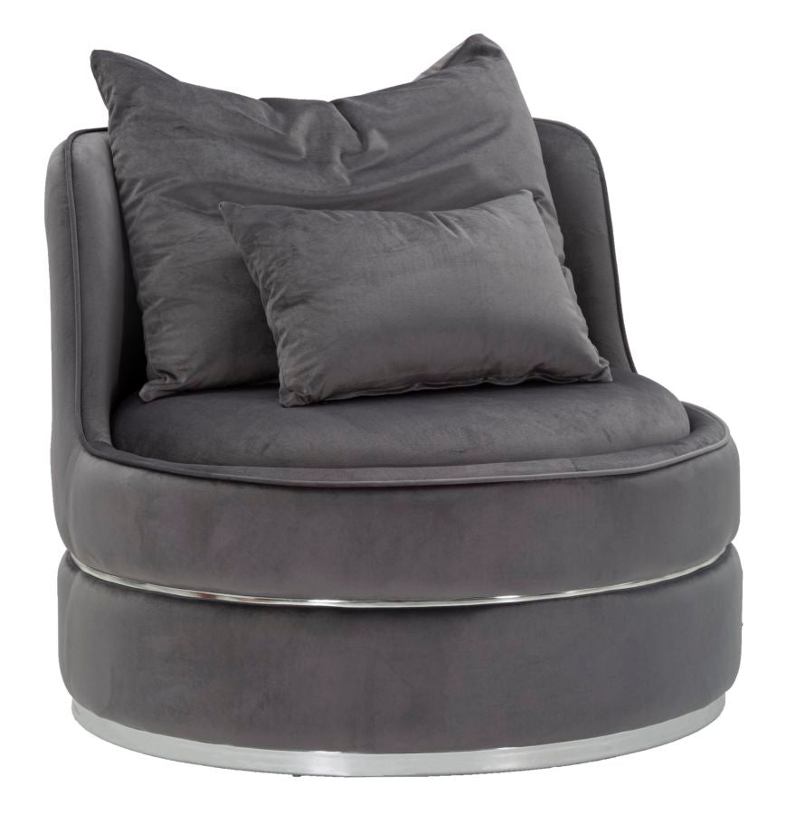 Fotelja Paris space grigio-silver cm ø 84x72