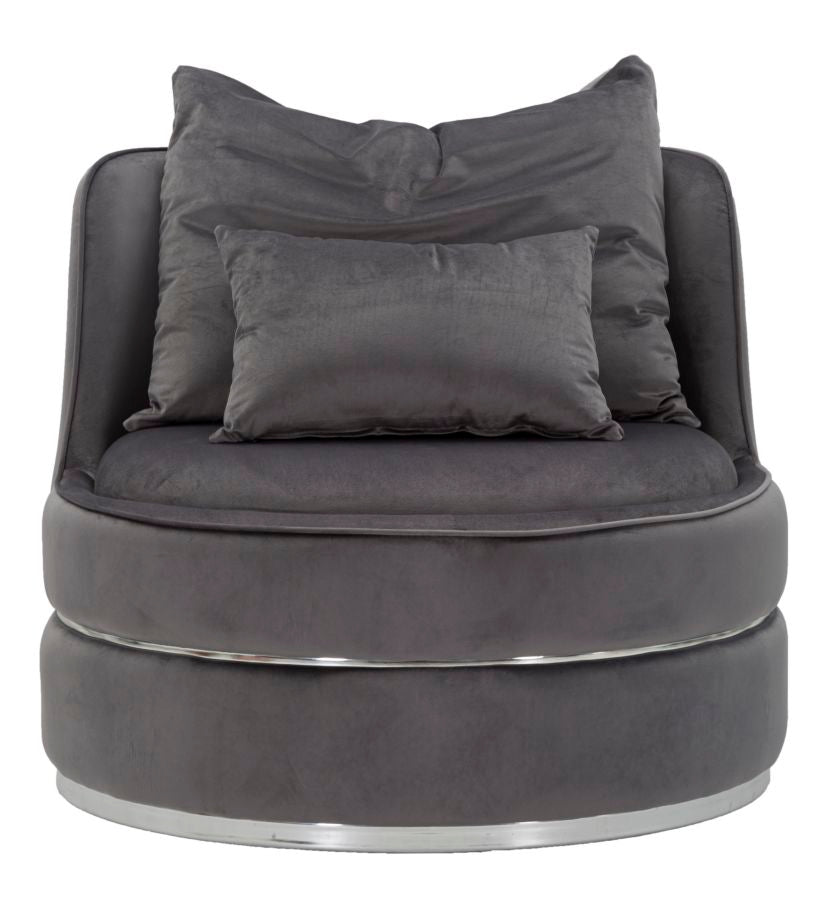 Fotelja Paris space grigio-silver cm ø 84x72