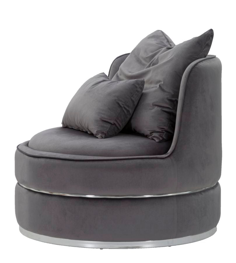 Fotelja Paris space grigio-silver cm ø 84x72