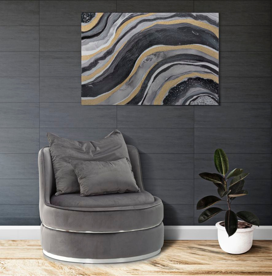 Fotelja Paris space grigio-silver cm ø 84x72