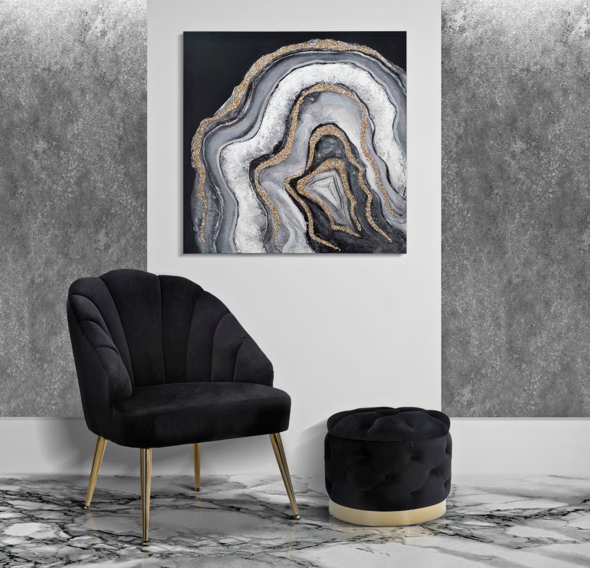 Fotelja školjka Nera cm 65x69x84