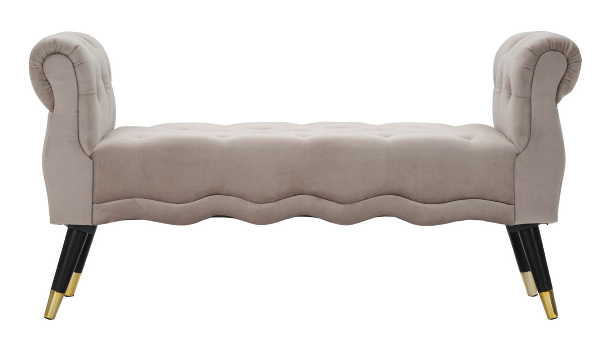 Klupa Paris, siva i zlatna, 120 × 40 × 60 cm
