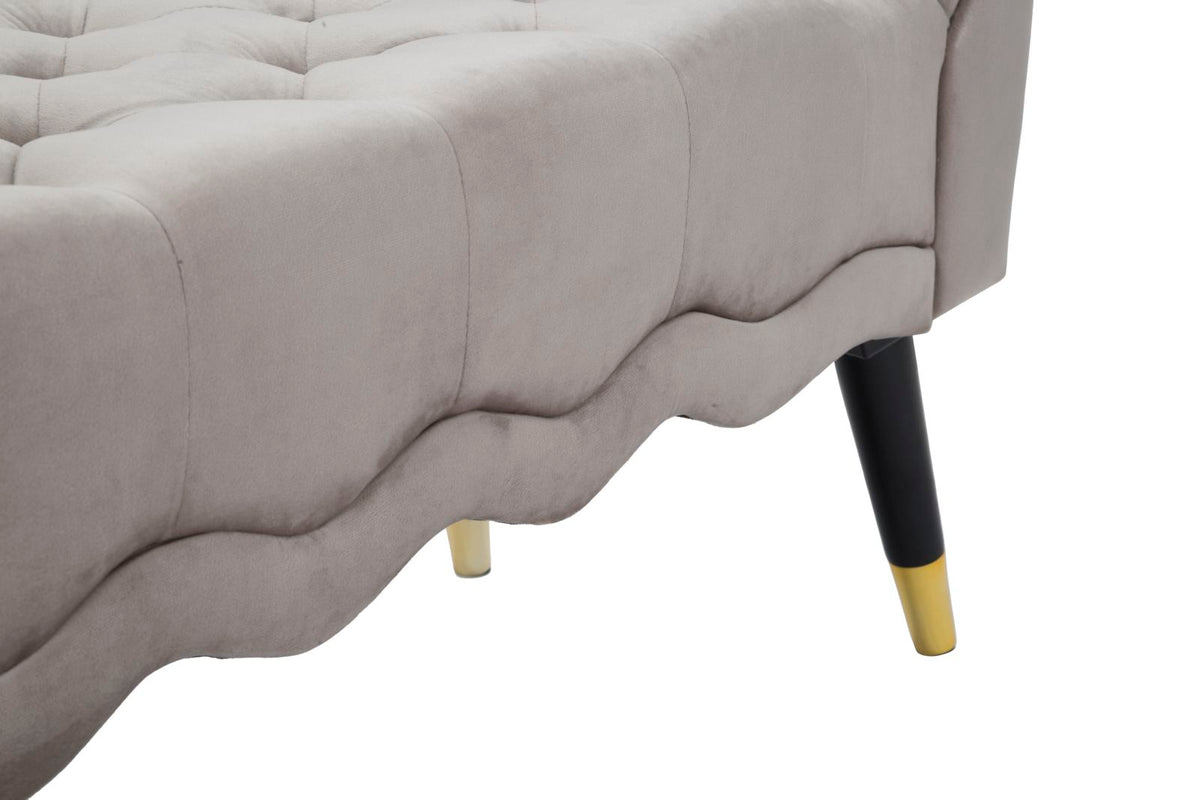 Klupa Paris, siva i zlatna, 120 × 40 × 60 cm