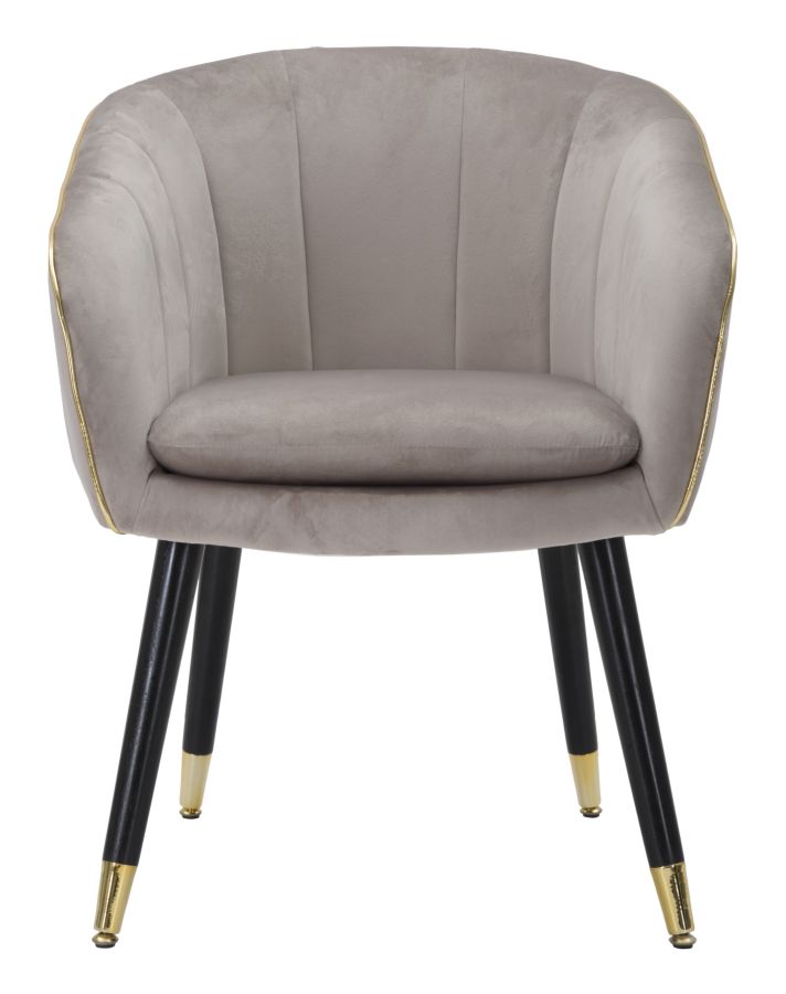 Fotelja Paris sivo-zlata cm 62x58x78