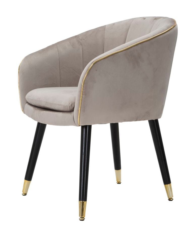Fotelja Paris sivo-zlata cm 62x58x78