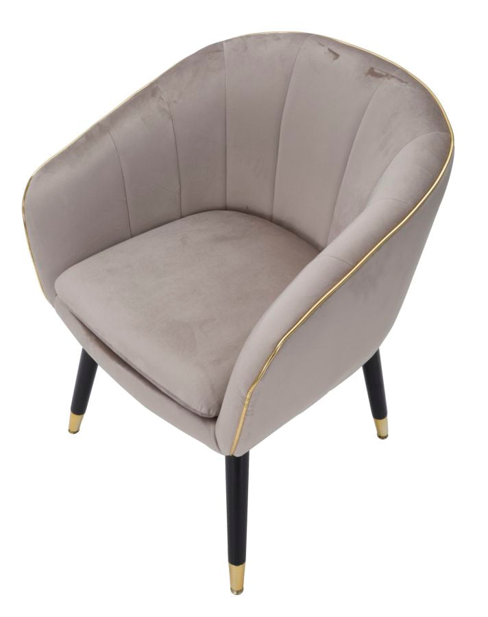 Fotelja Paris sivo-zlata cm 62x58x78