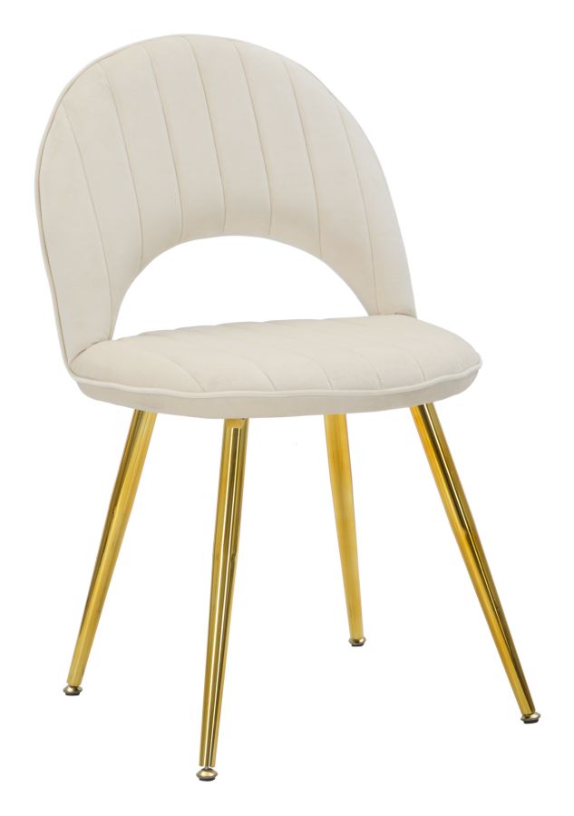 Stolica Flex krem boje, 52 × 48 × 78 cm, set od 2 kom.
