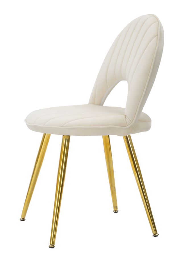 Stolica Flex krem boje, 52 × 48 × 78 cm, set od 2 kom.