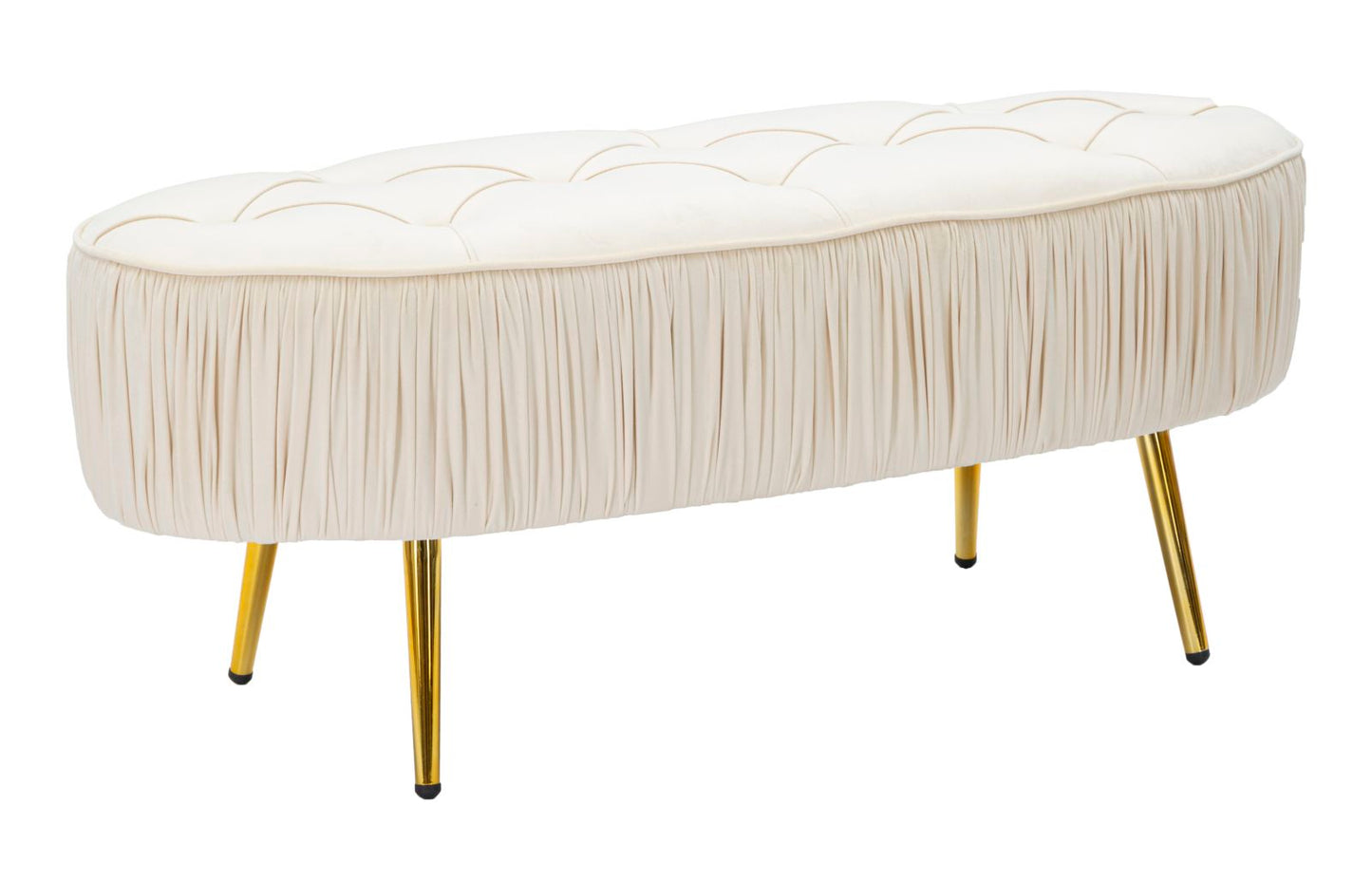 Klupica ovalna crema cm 102x40,5x42