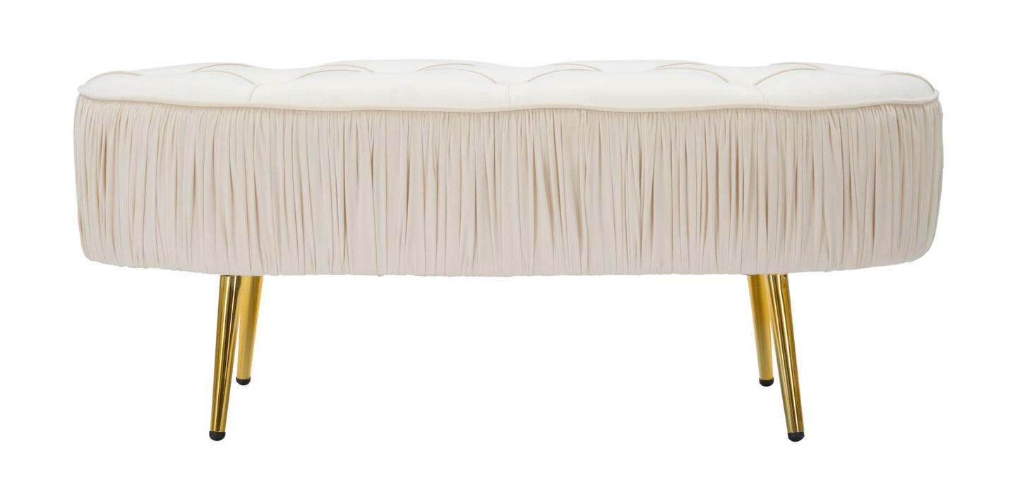Klupica ovalna crema cm 102x40,5x42