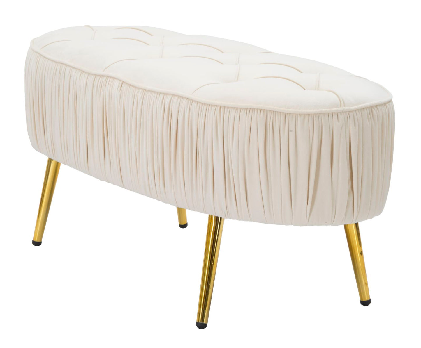 Klupica ovalna crema cm 102x40,5x42