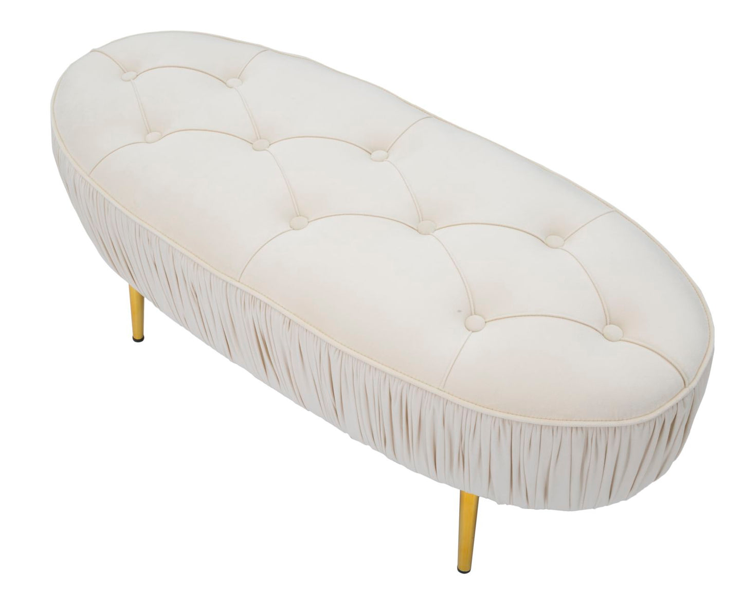 Klupica ovalna crema cm 102x40,5x42