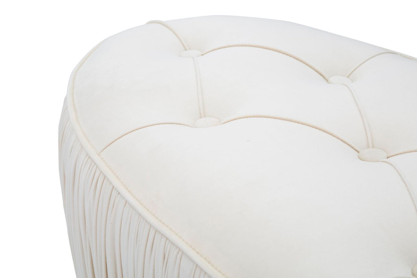 Klupica ovalna crema cm 102x40,5x42