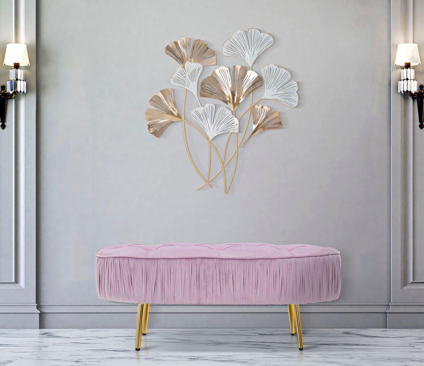 Klupica ovalna rosa cm 102x40,5x42