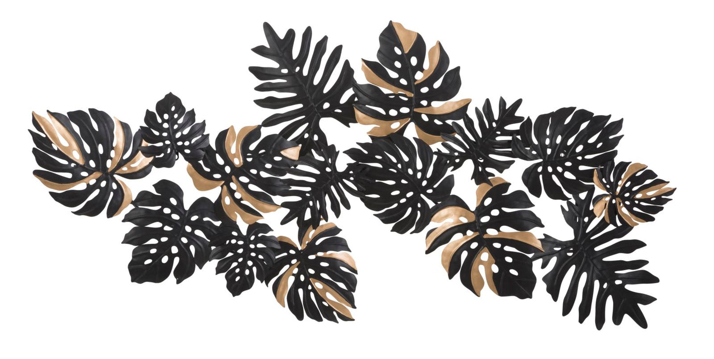 Metalni zidni panel dark leaf cm 133x6,5x63