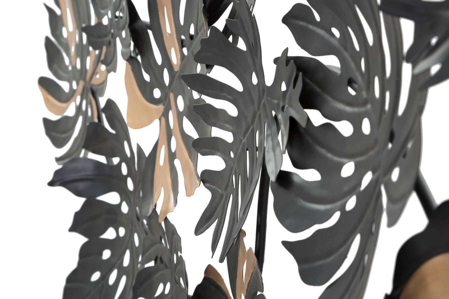 Metalni zidni panel dark leaf cm 133x6,5x63