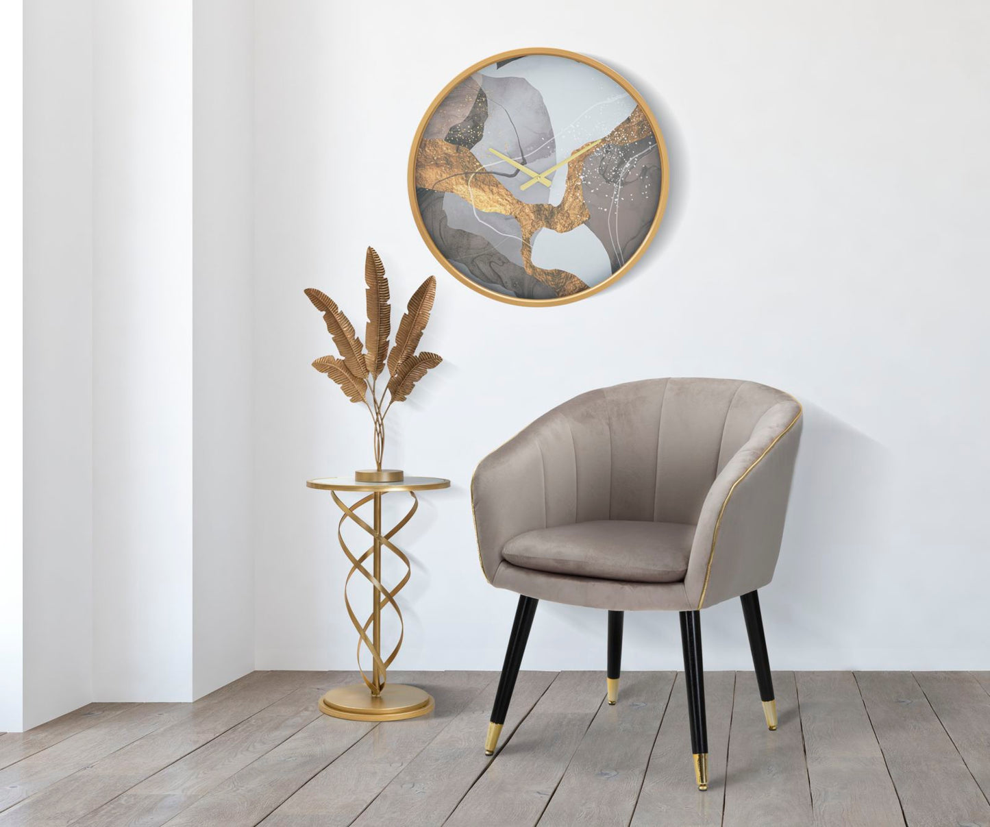 Zidni sat art grey cm ø 60x6