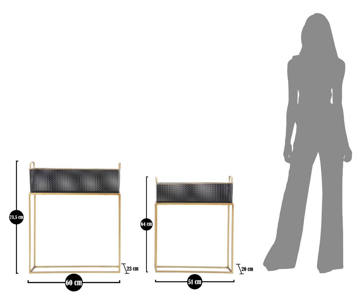 Držač za teglu za cvijeće fashion cm 60x23x73,5-51x20x64