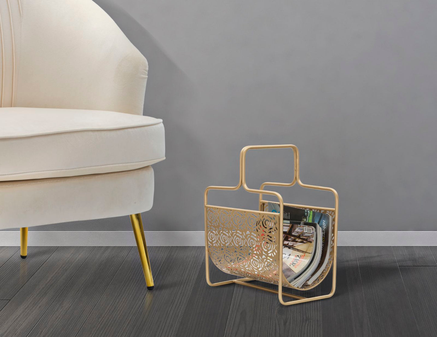 Stalak za novine glam rose cm 37x22x44,5