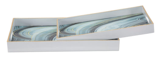 Poslužavnik bijeli mramor cm 40x30x4-35x25x3,5