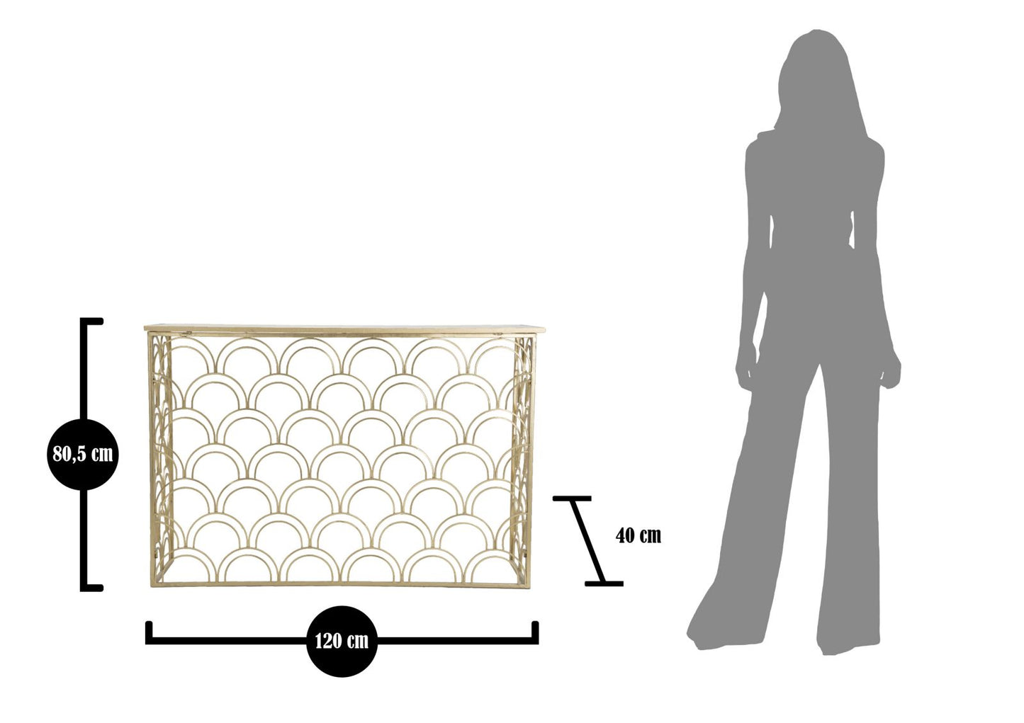 Konzola arc cm 120x40x80,5
