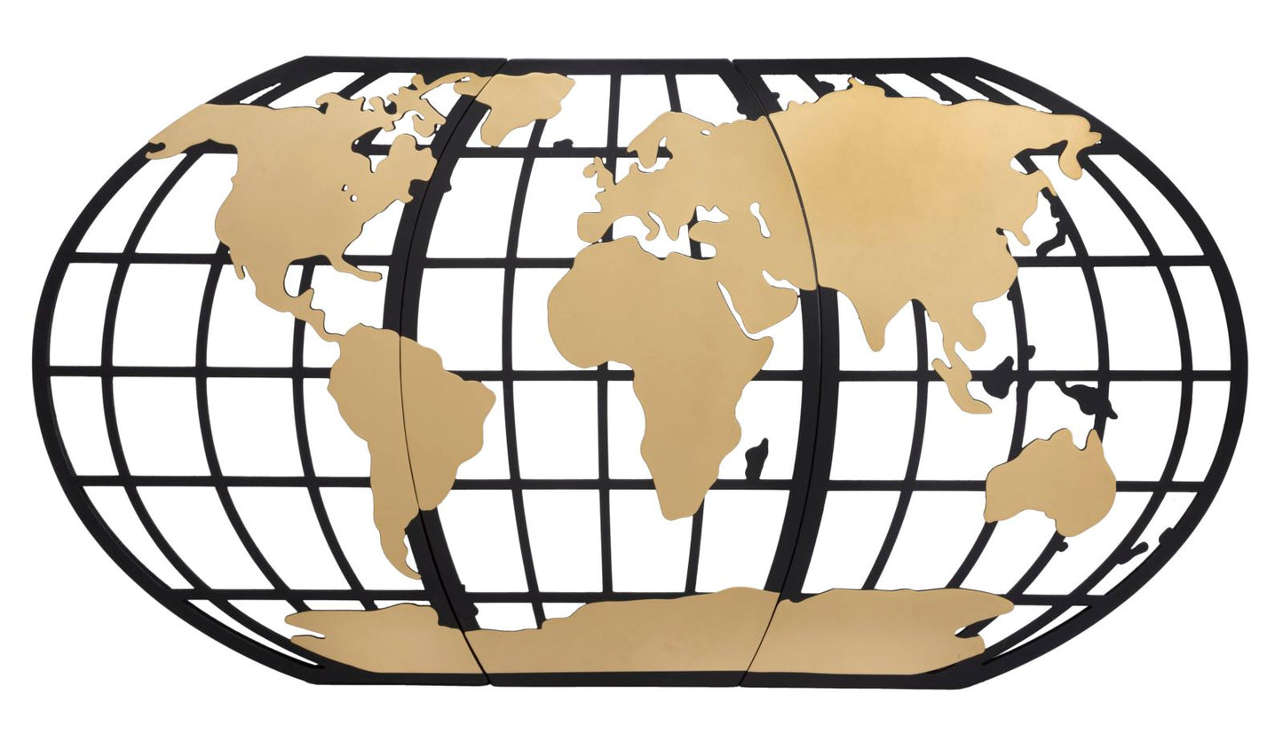 Metalni zidni panel world glam cm 133x3,5x70