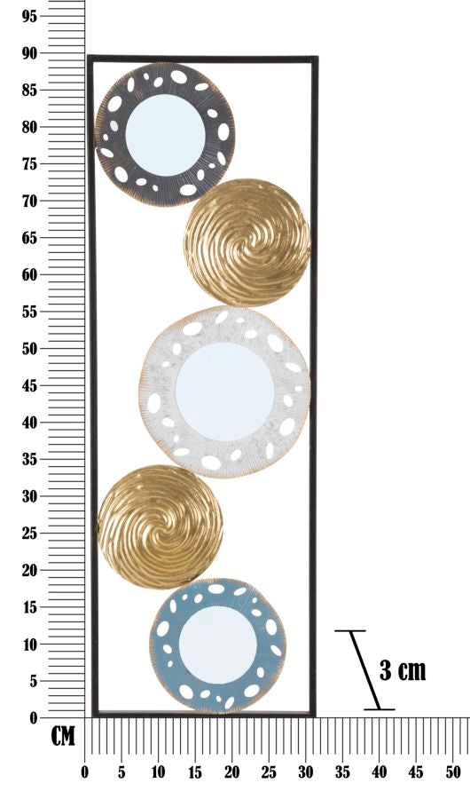 Metalni zidni panel gloty ret.-a- cm 31x3x90
