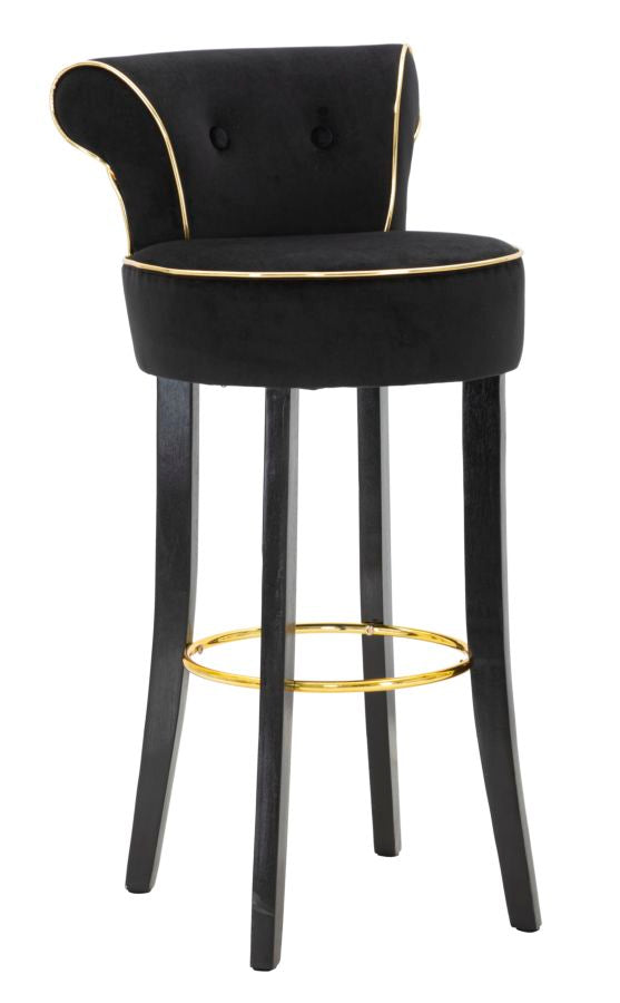 Barski stolac Luxy crni, 46 x 48 x 96 cm