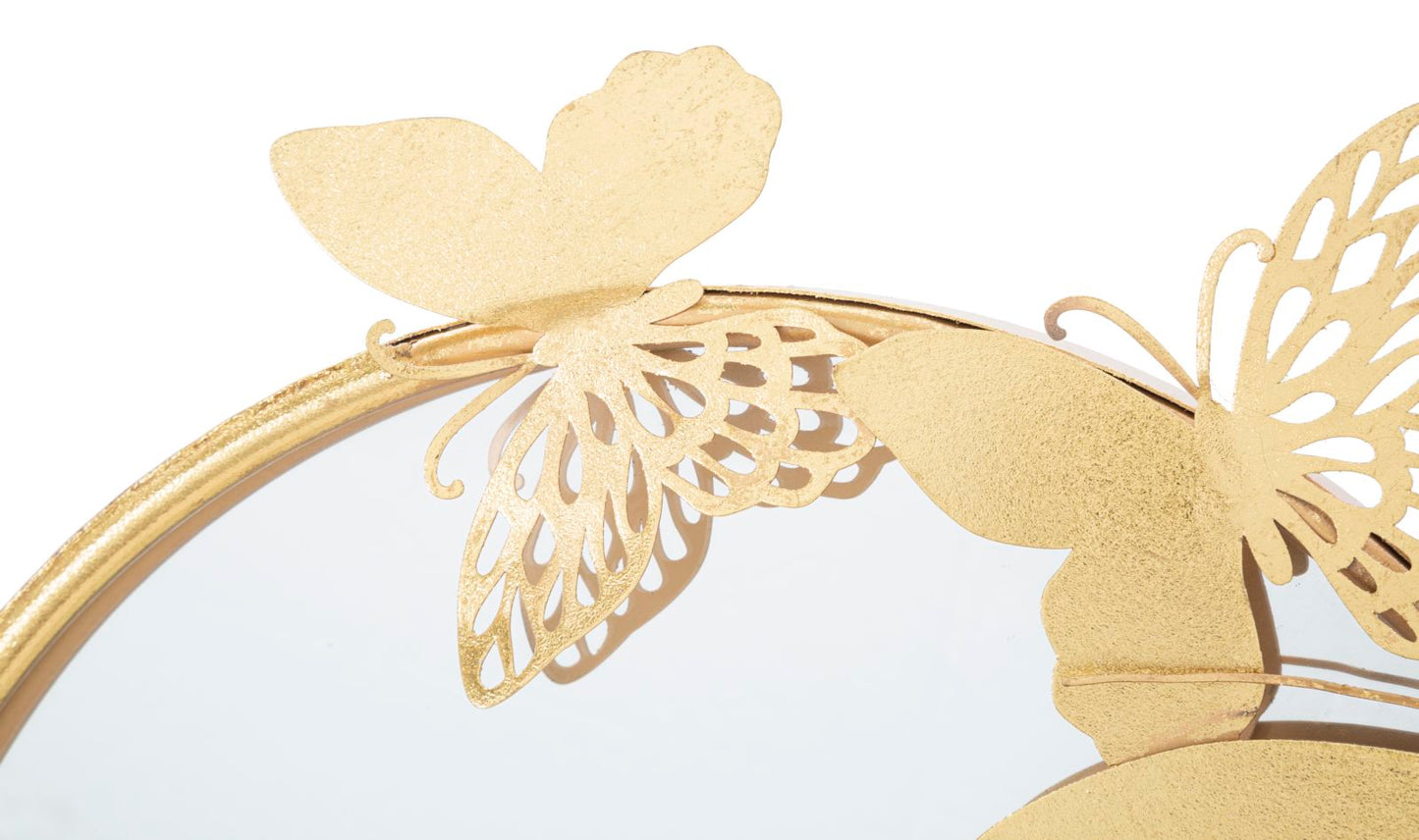 Zidno ogledalo dvostruko farfalle gold cm 81x3x52,5