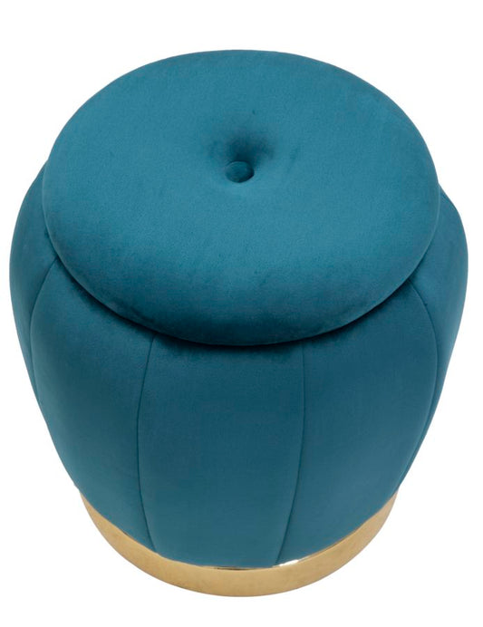 Tabure za odlaganje Paris teal-gold cm ø 43x43