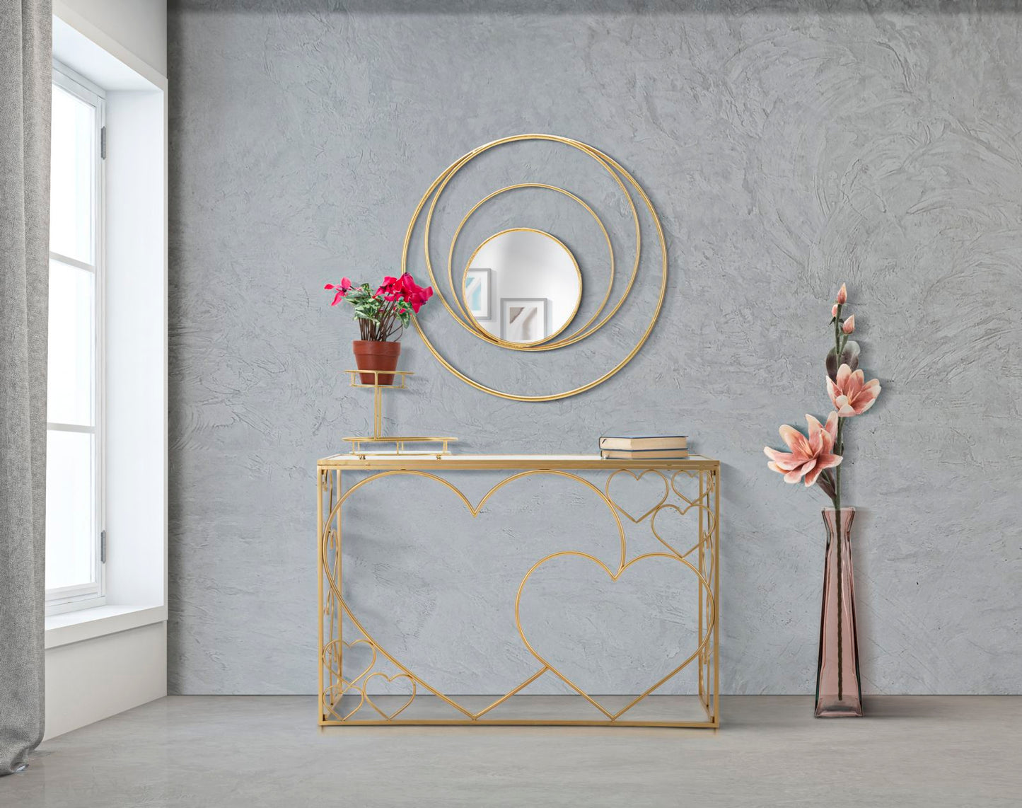 Konzola srce cm 120x43x80