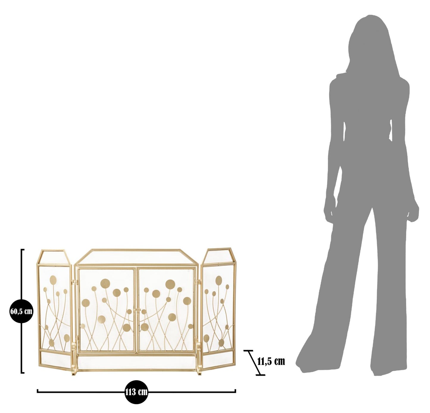 Zaštita za kamin Glam cm 113x11,5x60,5