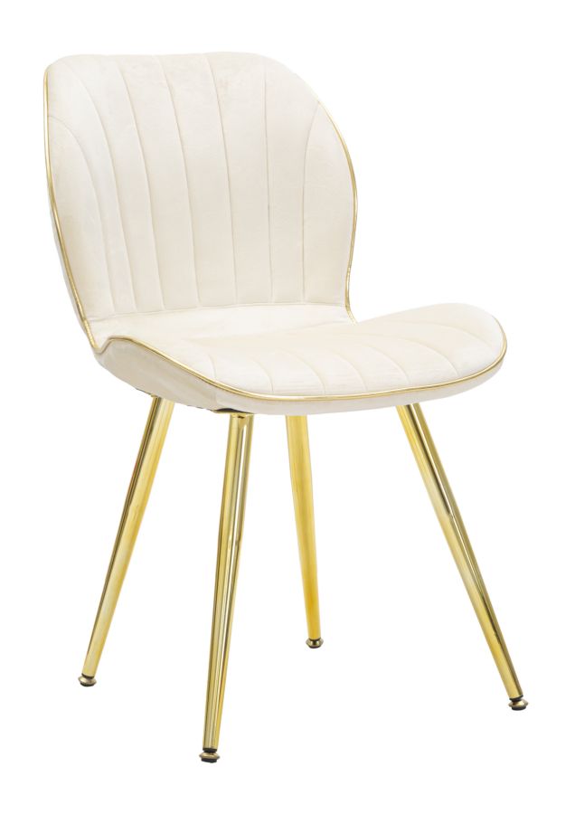 Stolica Paris space krem-zlata set 2 cm 46x58x77