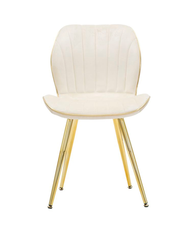 Stolica Paris space krem-zlata set 2 cm 46x58x77